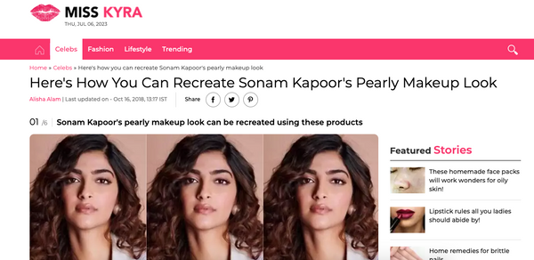 Here's How You Can Recreate Sonam Kapoor's Pearly Makeup Look