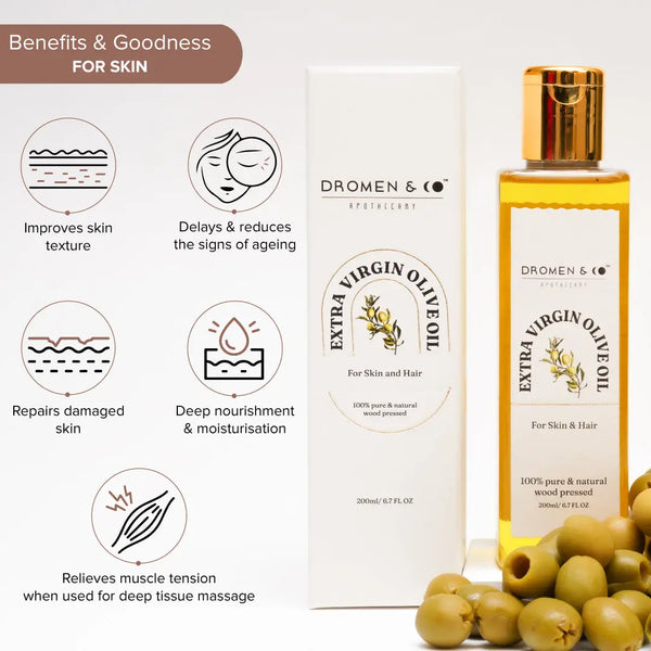 Extra Virgin Olive Oil for Hair | Dromen & Co
