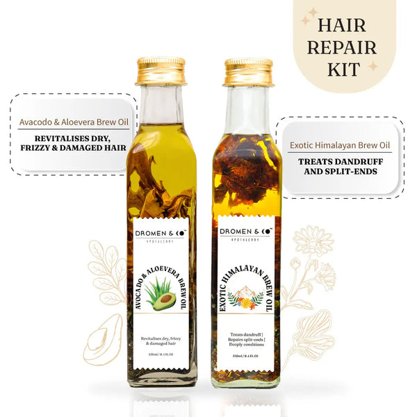 HAIR REPAIR KIT- For Dry, Dull & Damaged Hair Dromen & Co