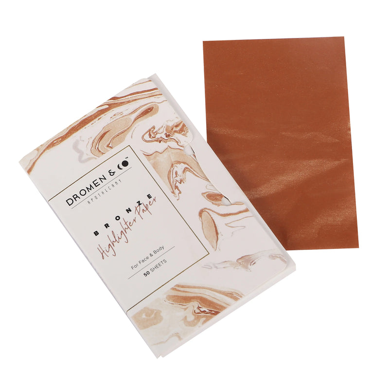 Bronze Highlighter Paper | 100% Pure Pulp and Bronzing Powder dromenco